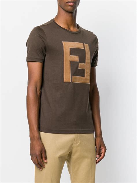 fendi tshirt ff logo|Fendi t shirt original.